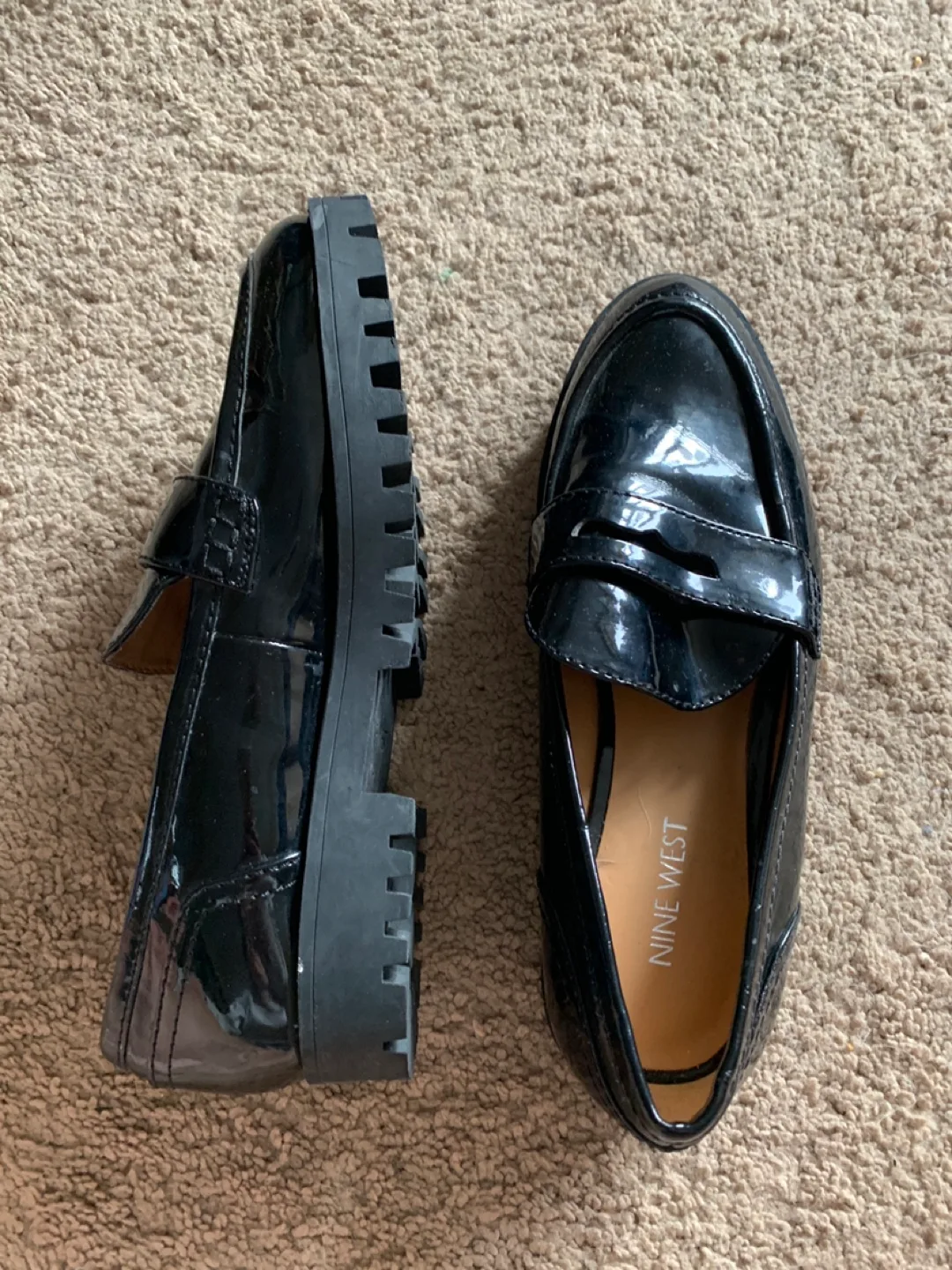 Nine West Black Patent Leather Loafers 🏒 image indicator(2)