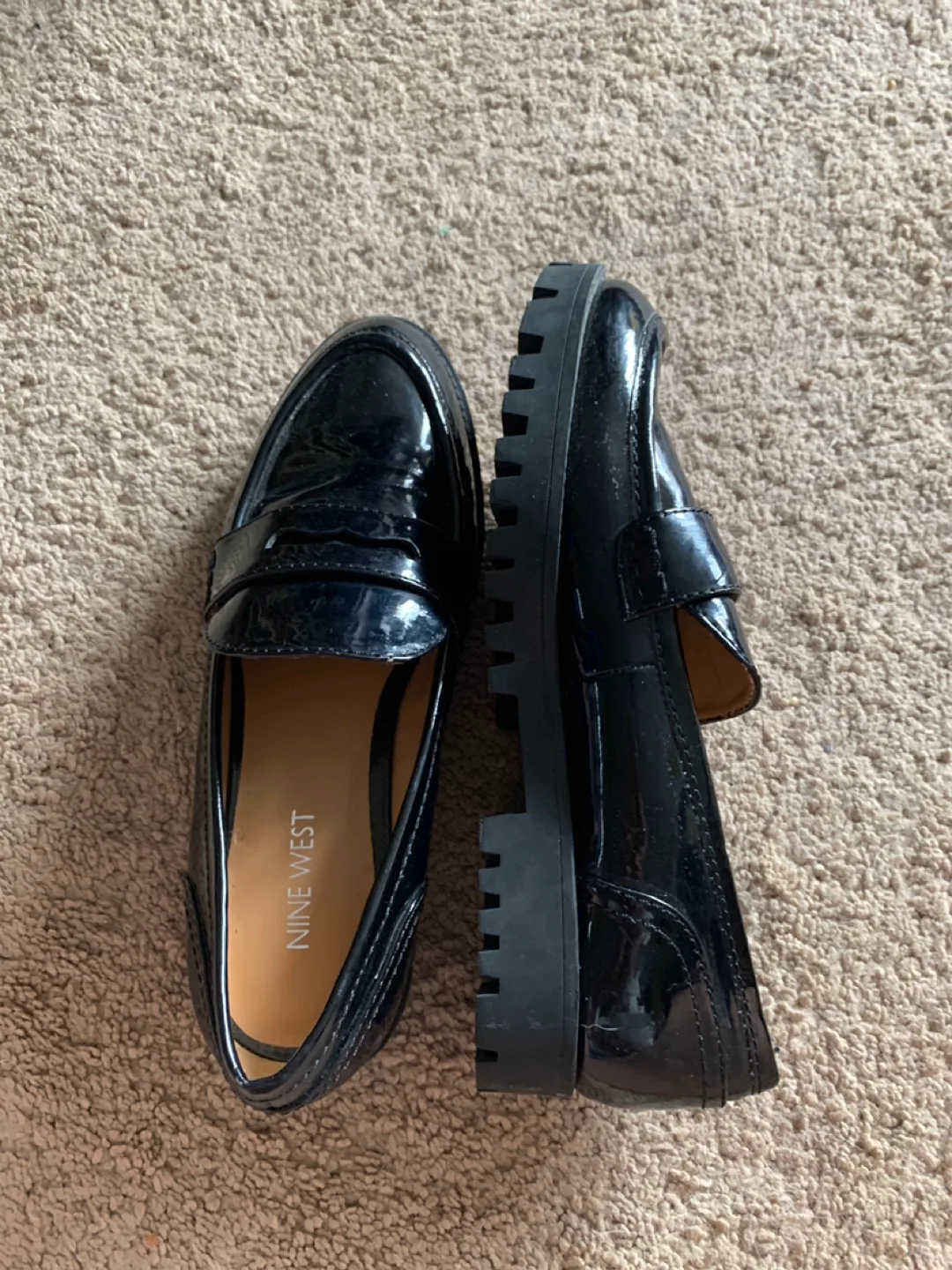 Nine West Black Patent Leather Loafers 🏒 image indicator(4)