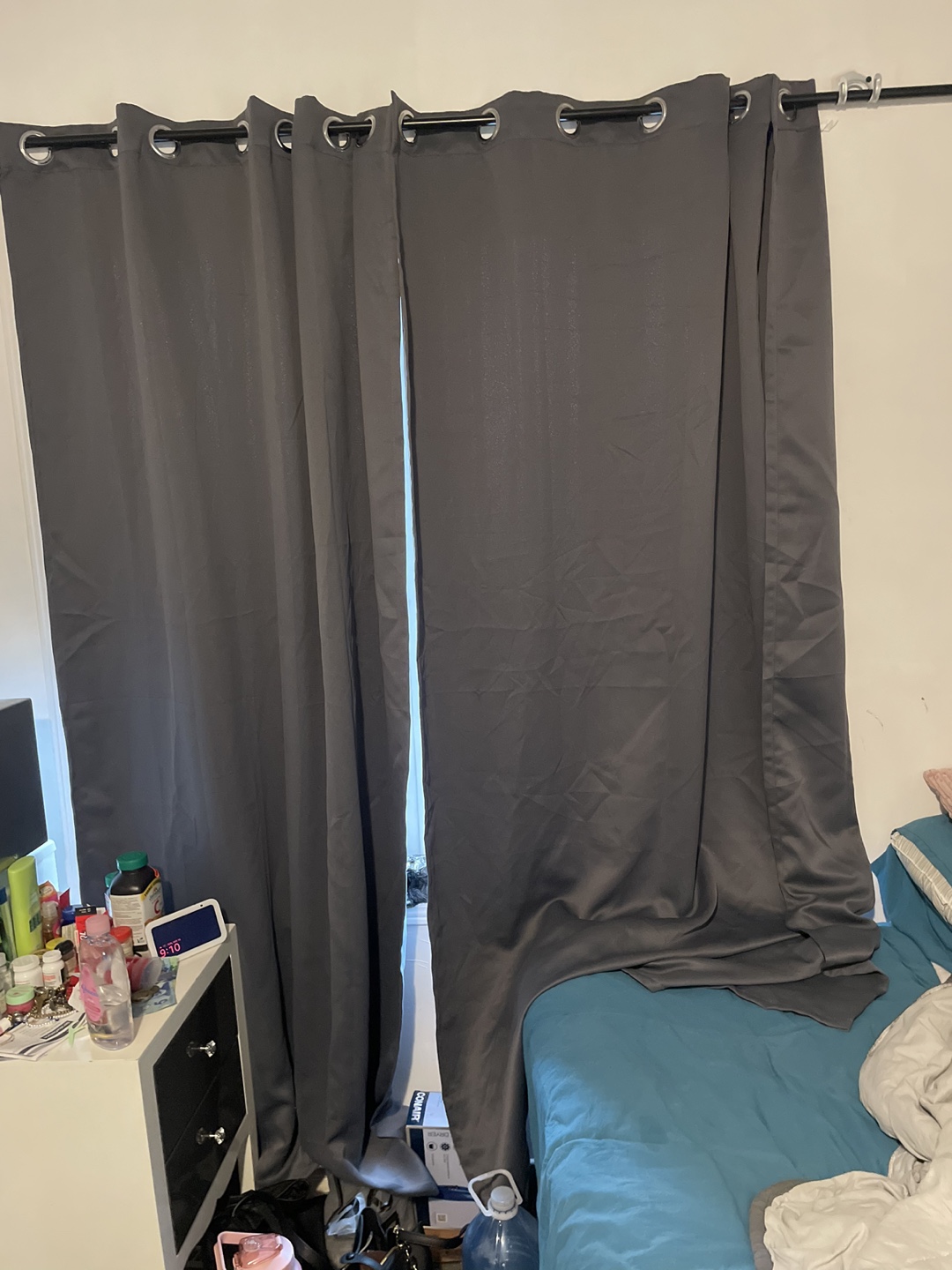 Dark Grey Blackout long Curtains - photo 5
