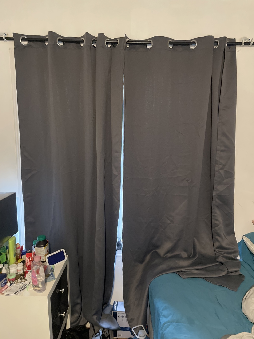 Dark Grey Blackout long Curtains - photo 3