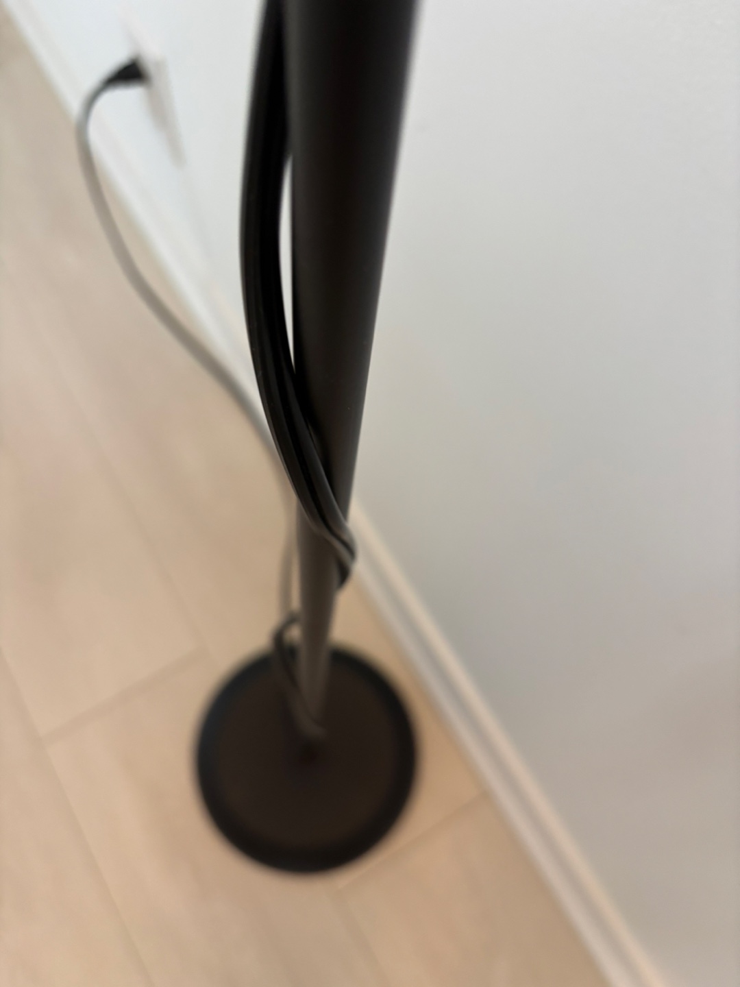 Black Floor Lamp with White Shade - photo 3