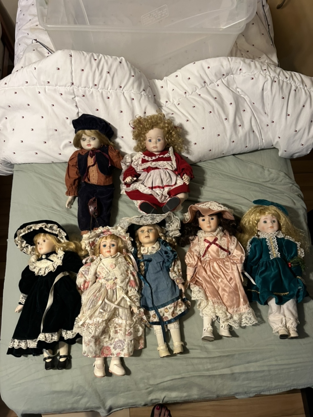 Collection of Seven Porcelain Dolls