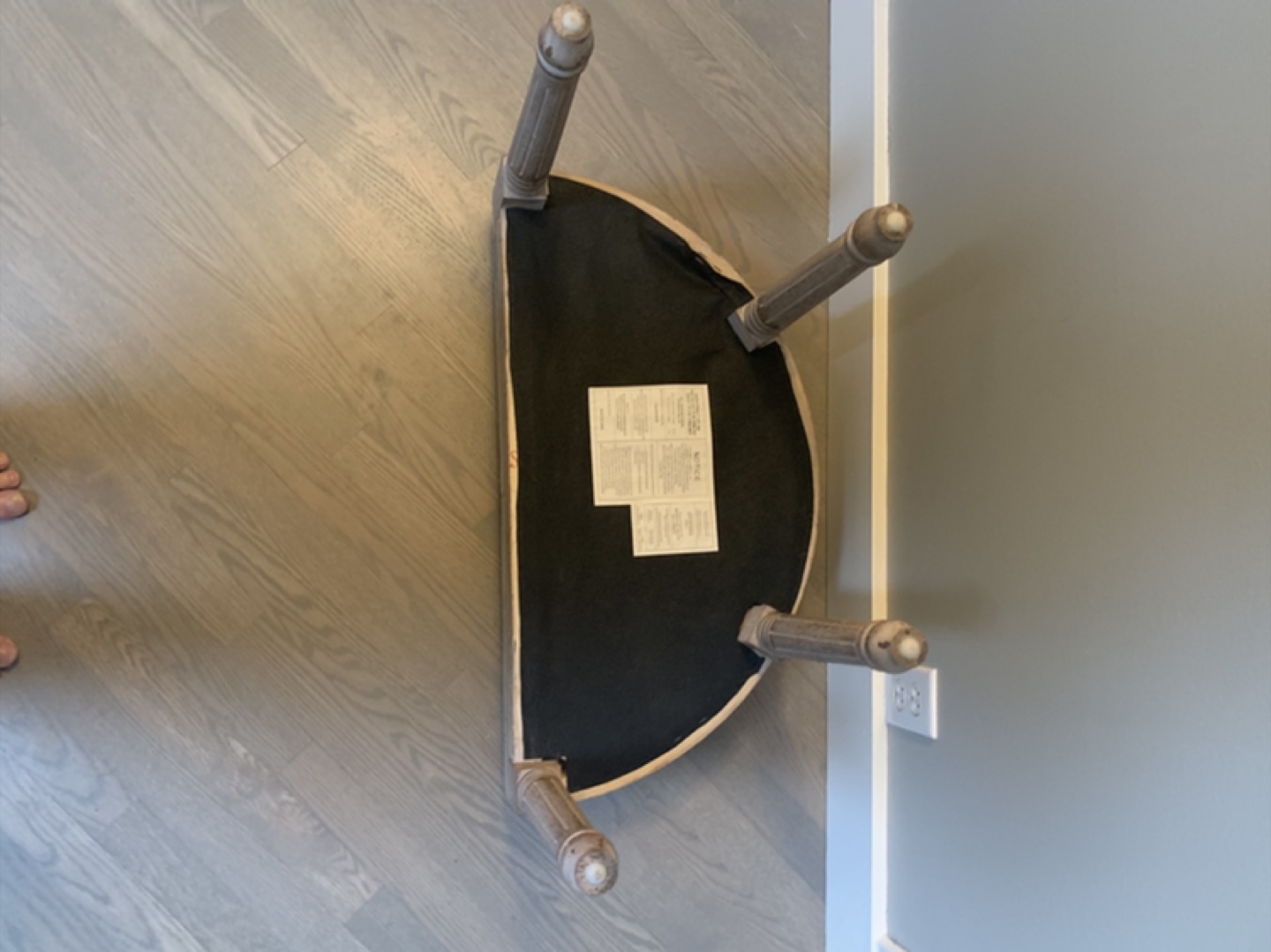 Half-Moon Upholstered Vanity Stool - photo 3