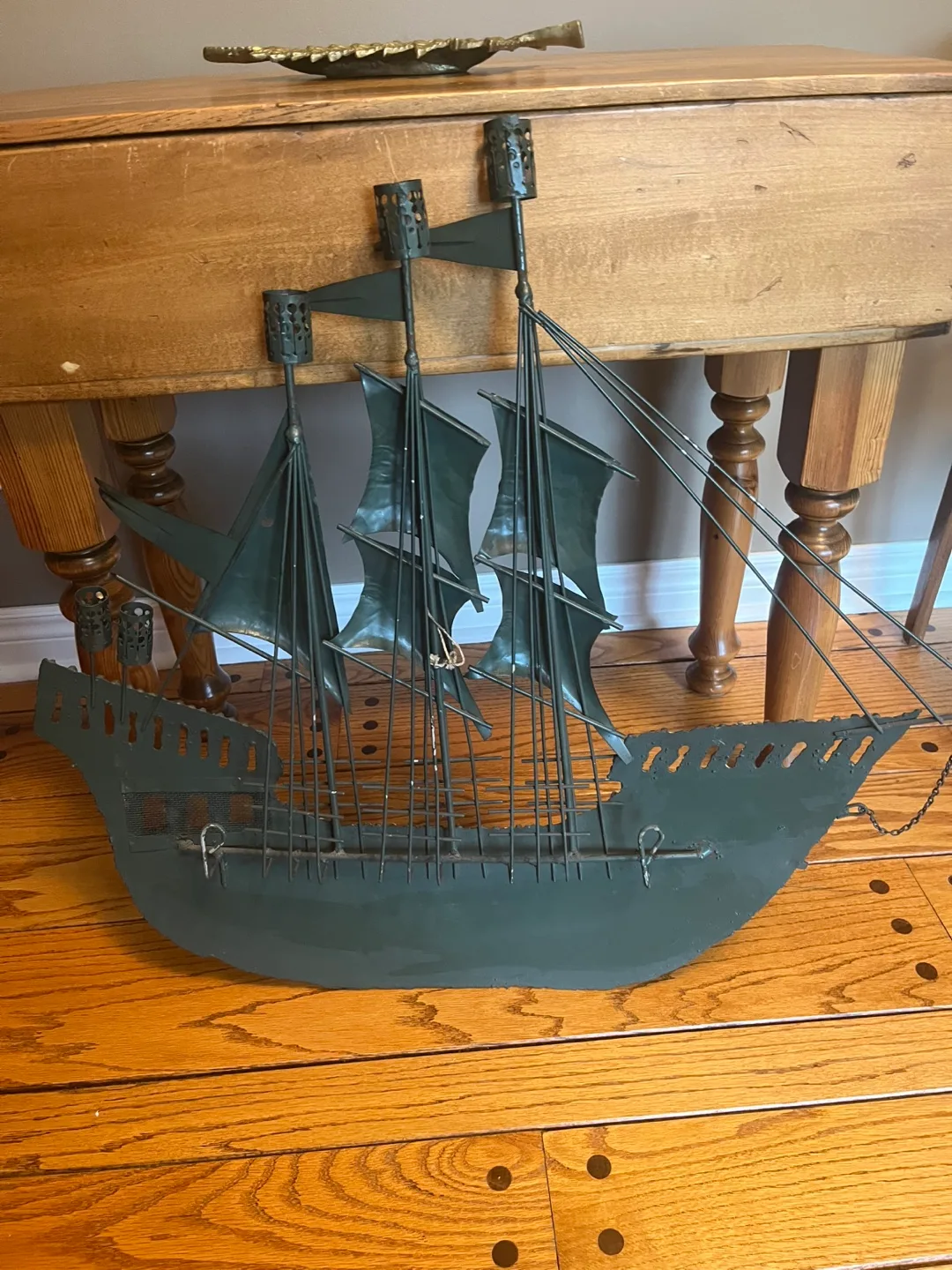 Vintage Wrought Iron Sailboat Wall Decor image indicator(8)