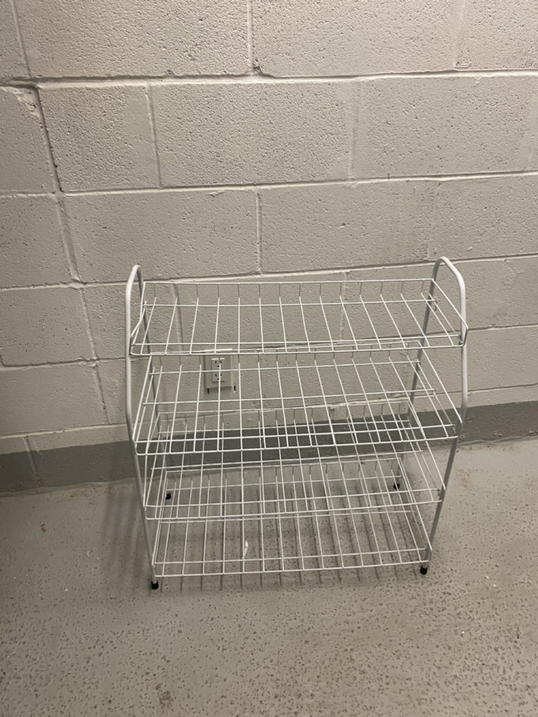 White Metal 3-Tier Shoe Rack - photo 2