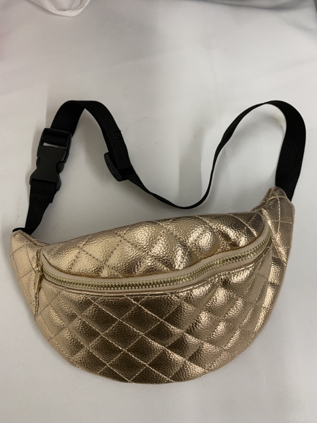 Rose Gold Quilted Fanny Pack🥕