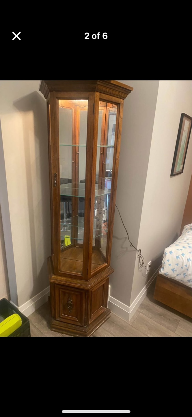 Curio Corner Cabinet