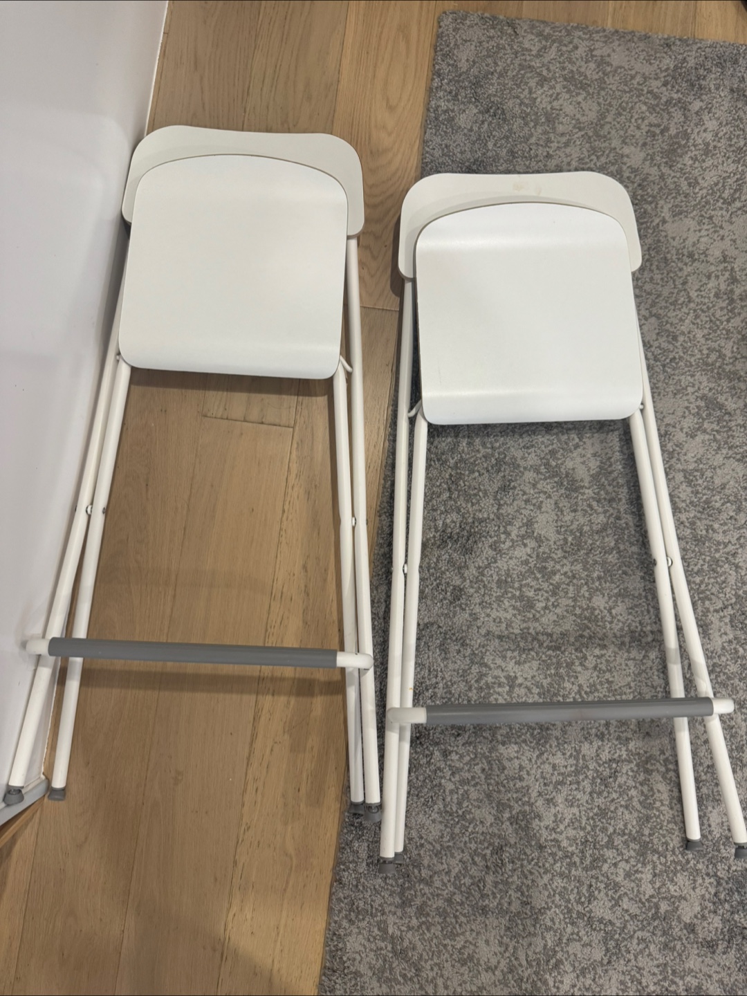 Pair of White IKEA Franklin Bar Stools - photo 2