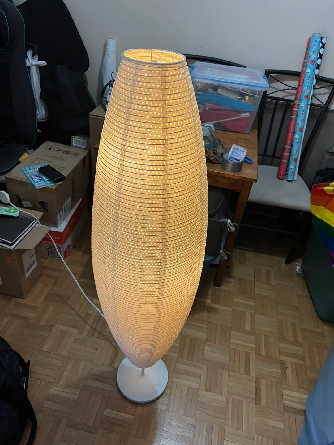 Tall White Floor Lamp image indicator(2)