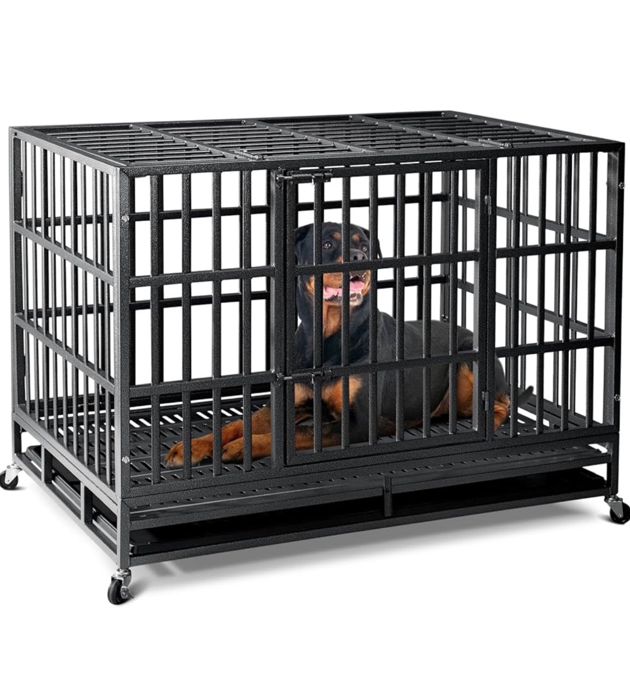 Heavy Duty Dog Crate - Large Size with Wheels - photo 2
