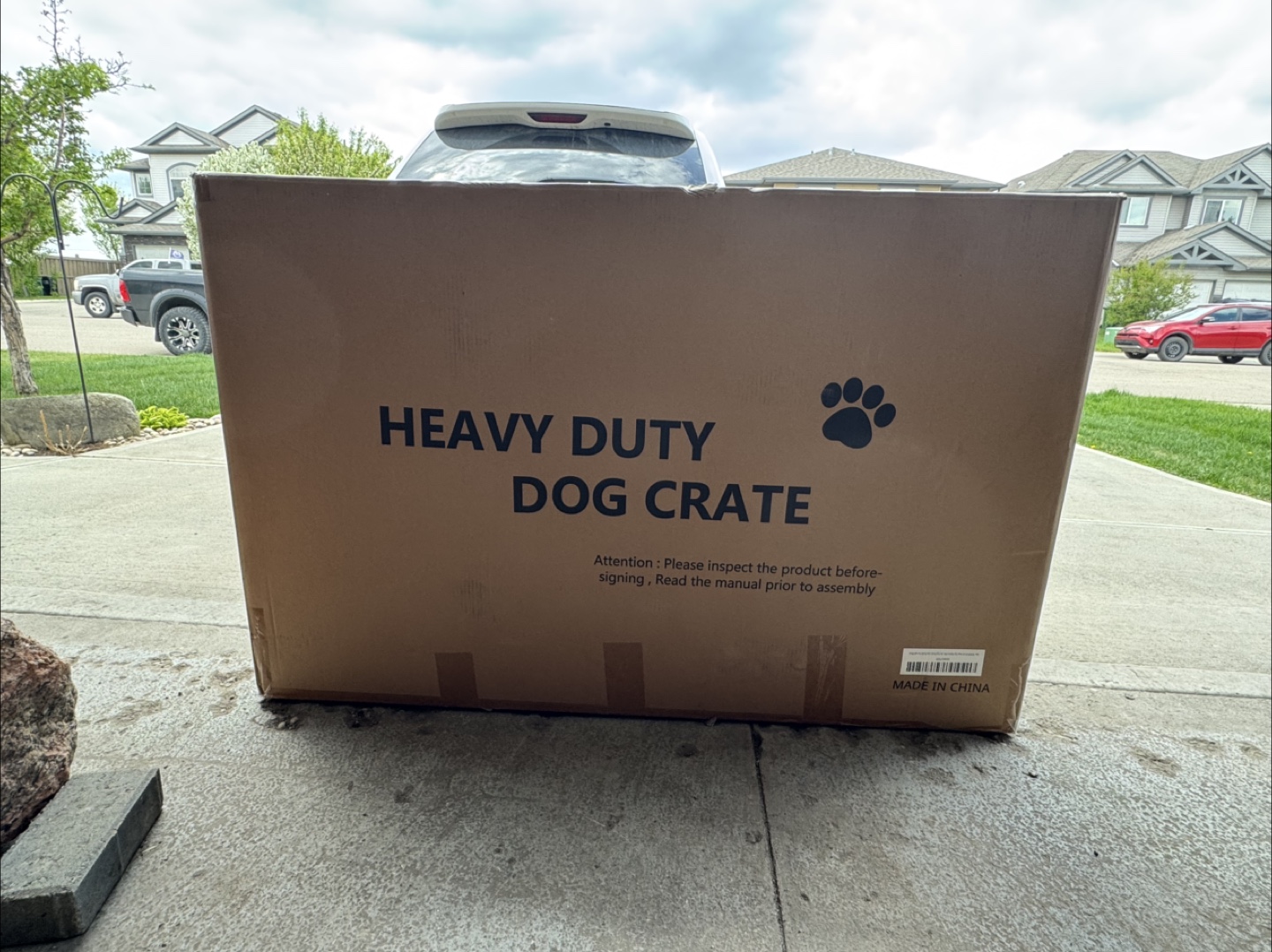 Heavy Duty Dog Crate - Large Size with Wheels
