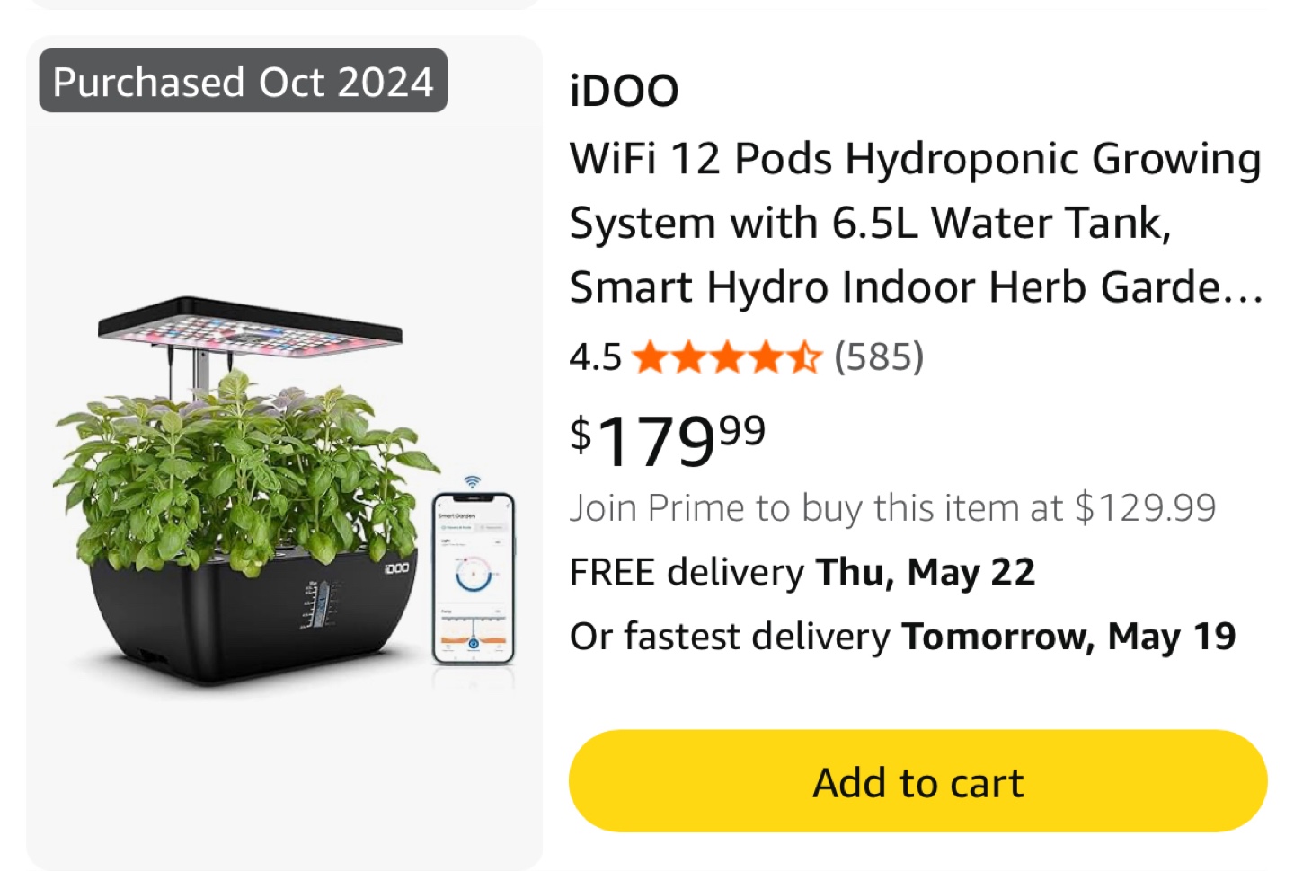 iDOO Smart Hydroponic Growing System - 12 Pods - photo 2
