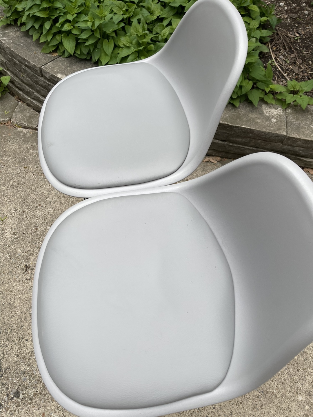 Pair of Grey and Wood Counter Height Stools - photo 4