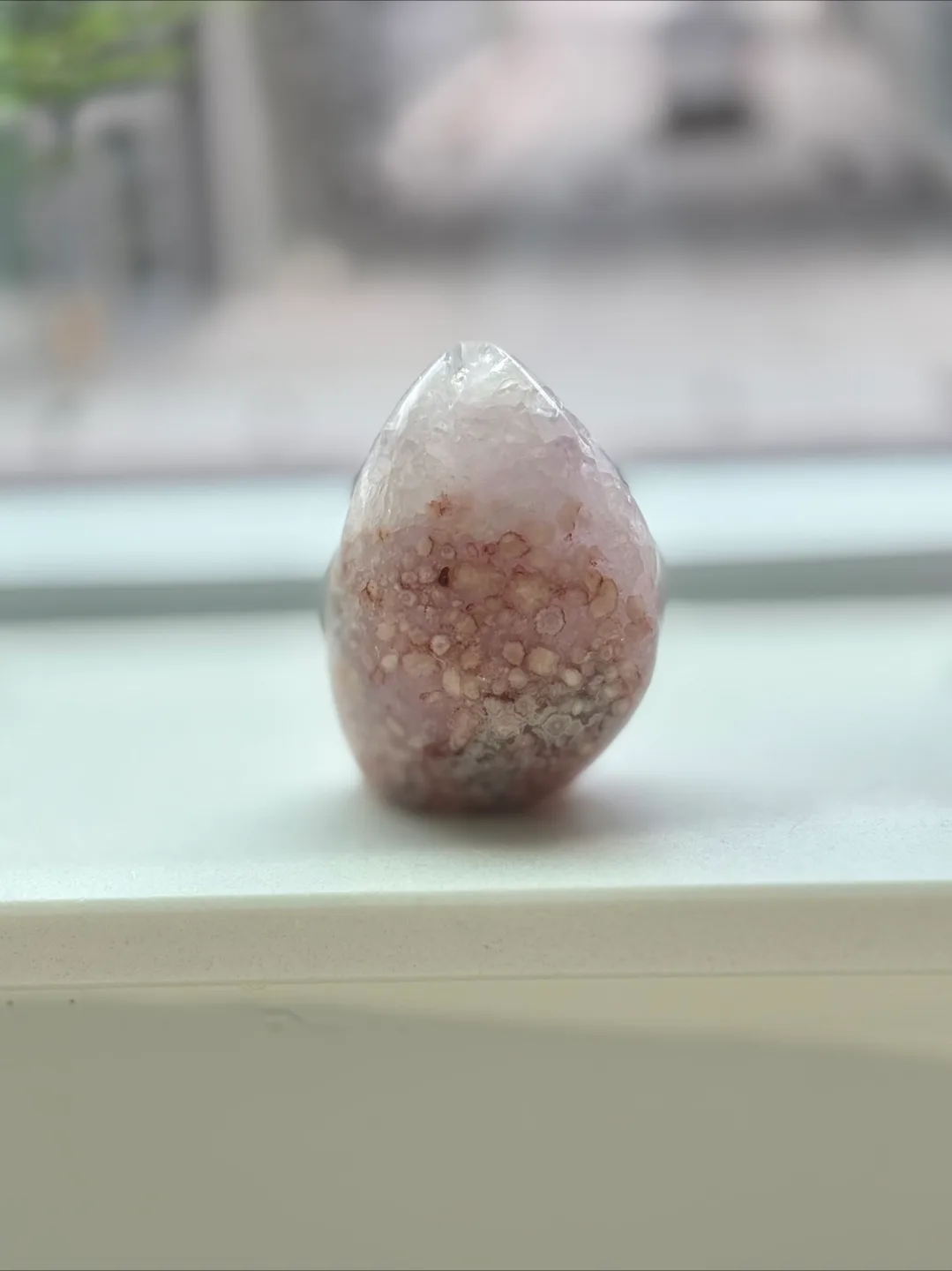 Rare Pink Amethyst Geode Polished Egg image indicator(2)