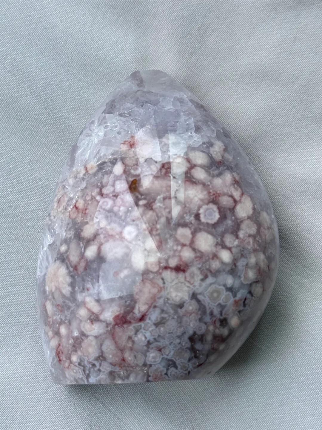 Rare Pink Amethyst Geode Polished Egg image indicator(4)