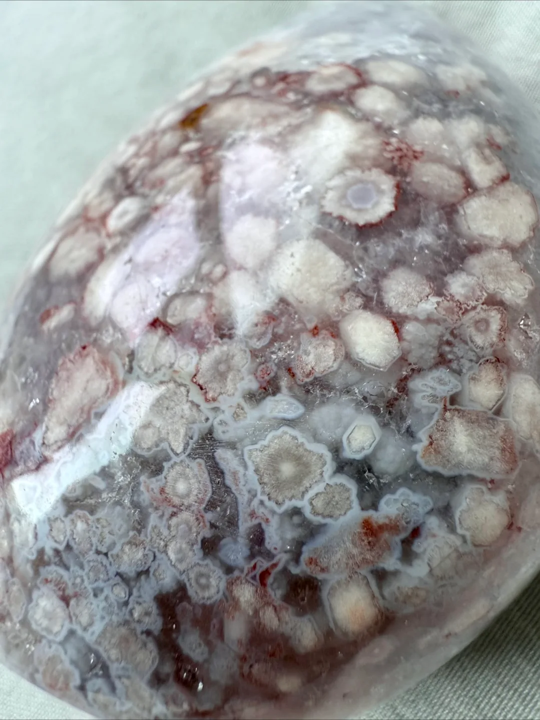 Rare Pink Amethyst Geode Polished Egg image indicator(7)