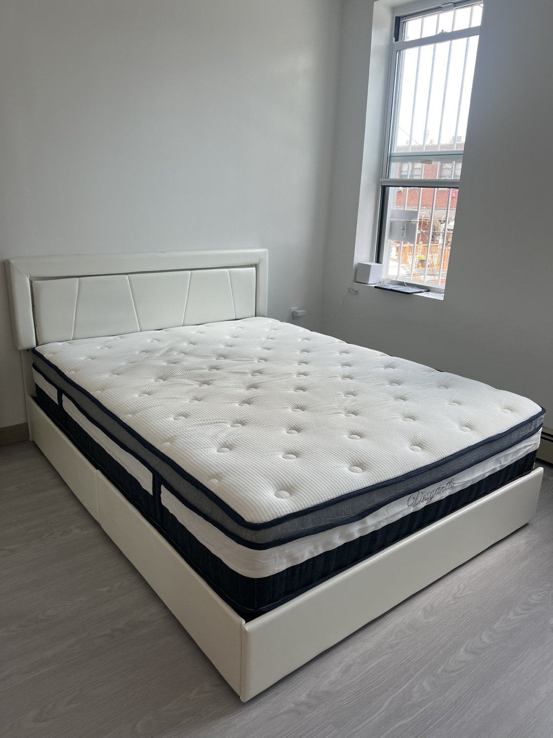 Queen Size Bed Frame with Mattress - 1 month old