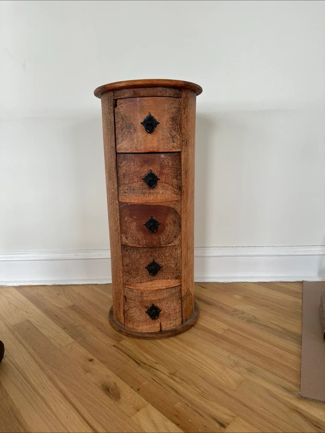 Round Wooden 5-Drawer Chest thumbnail