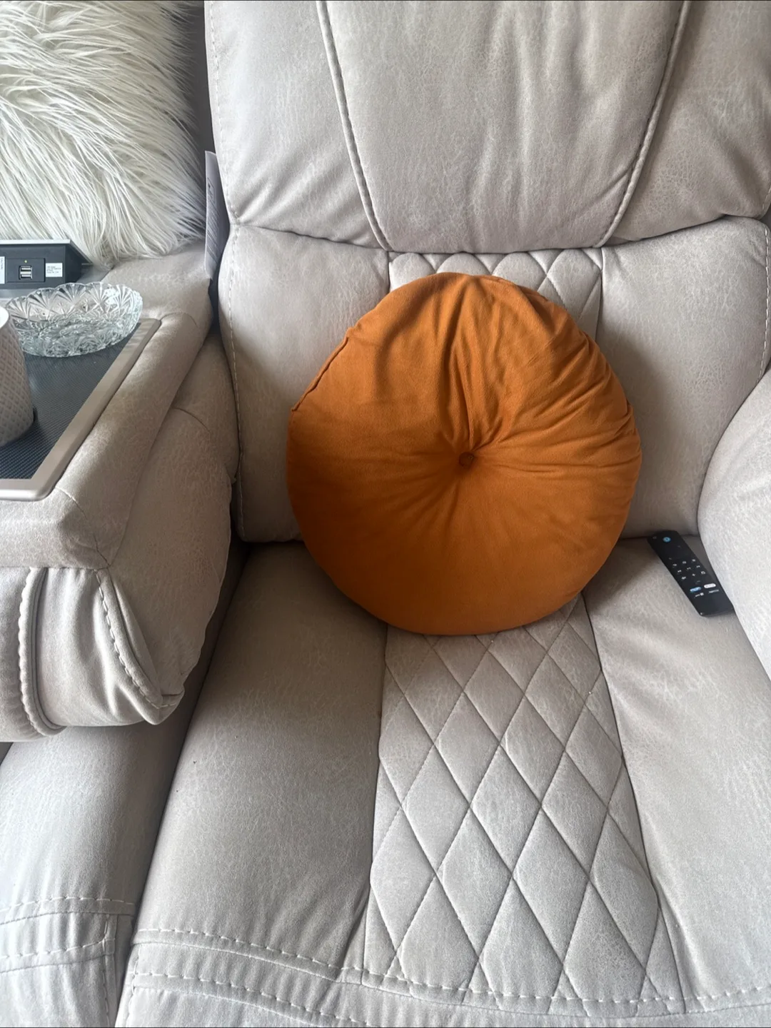 Five Mustard Yellow Round Throw Pillow 🏒Pillows image indicator(2)