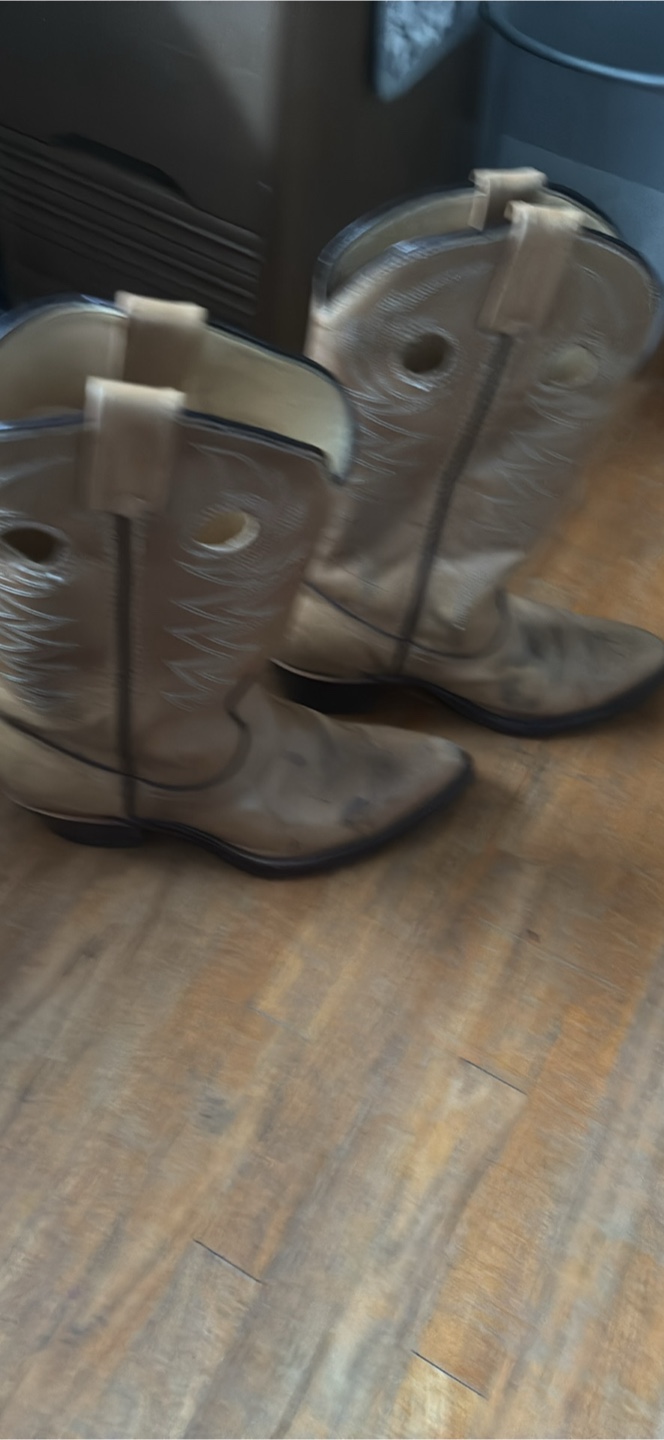 Mens Brown Leather Cowboy Boots
