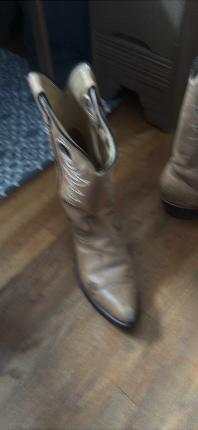 Mens Brown Leather Cowboy Boots - photo 2