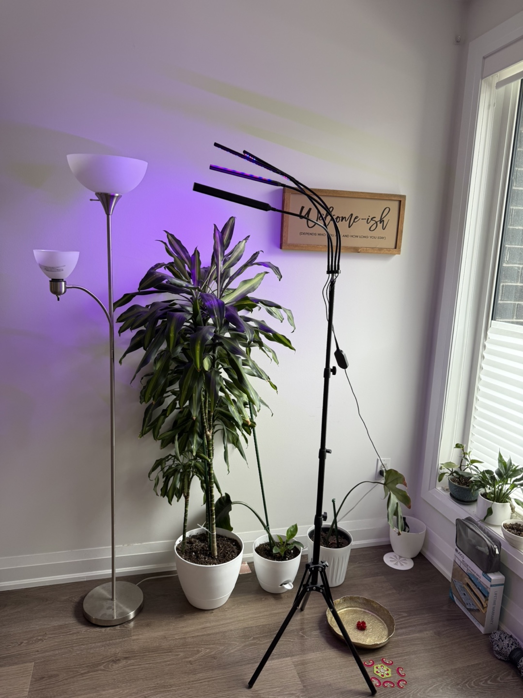 4-Head Plant Grow Light Stand with Timer