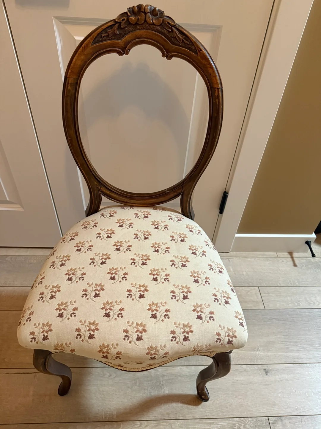 Antique Carved Wood Side Chair thumbnail