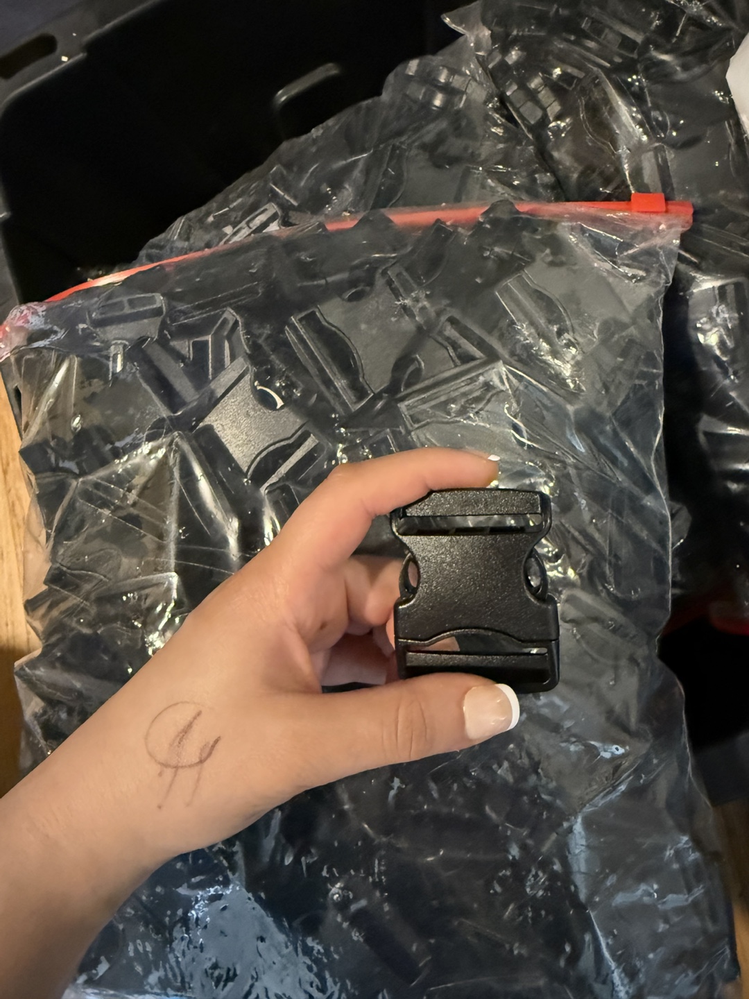 Bulk Lot of Black Plastic Side Release Buckles