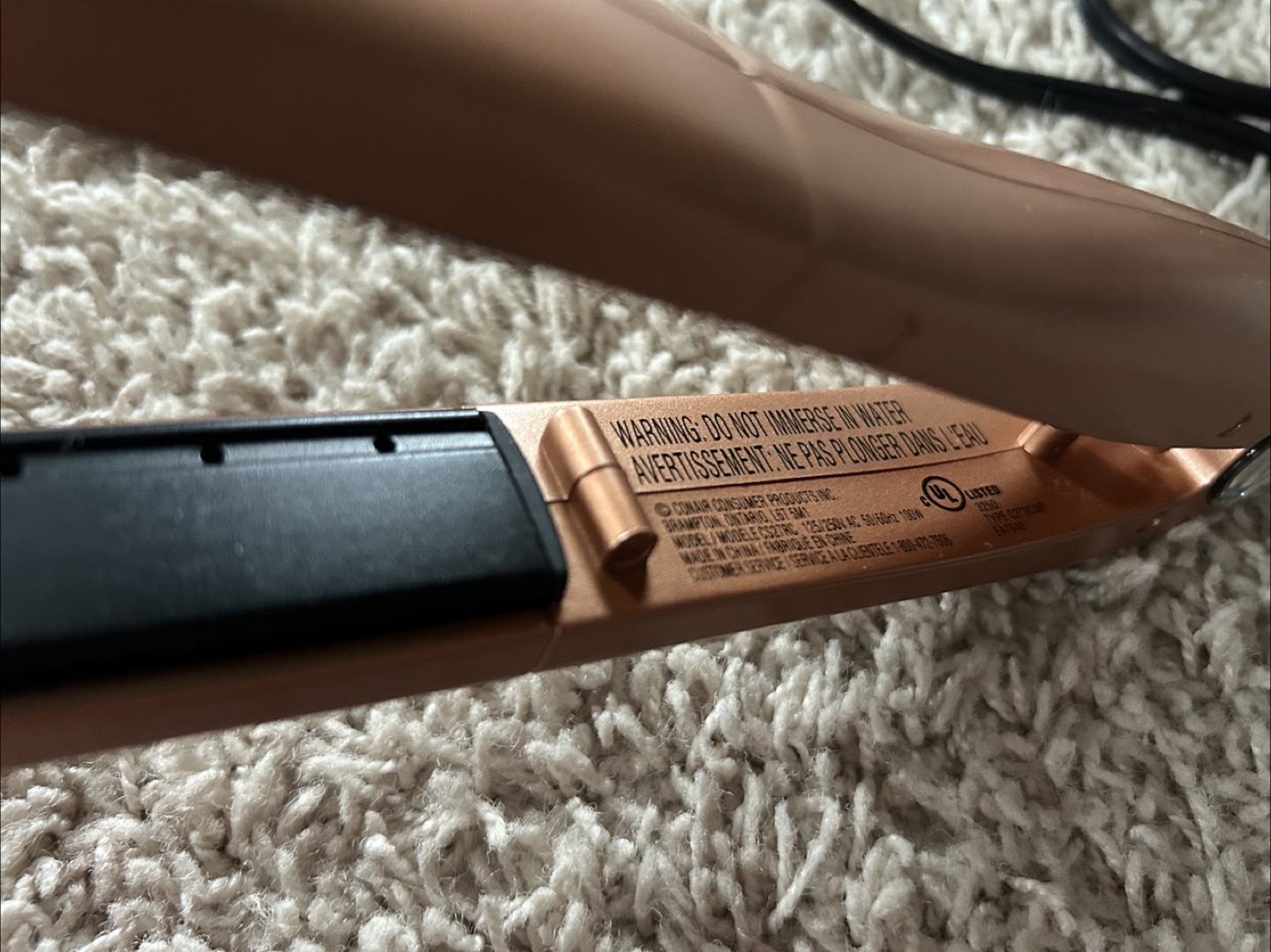 Conair Rose Gold Flat Iron Hair Straightener - photo 3