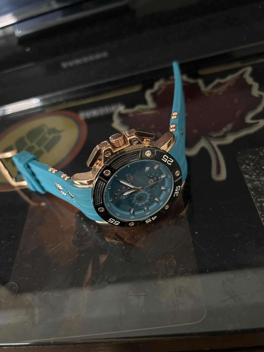 LIGE Men's Chronograph Blue Silicone Sport Watch - photo 4