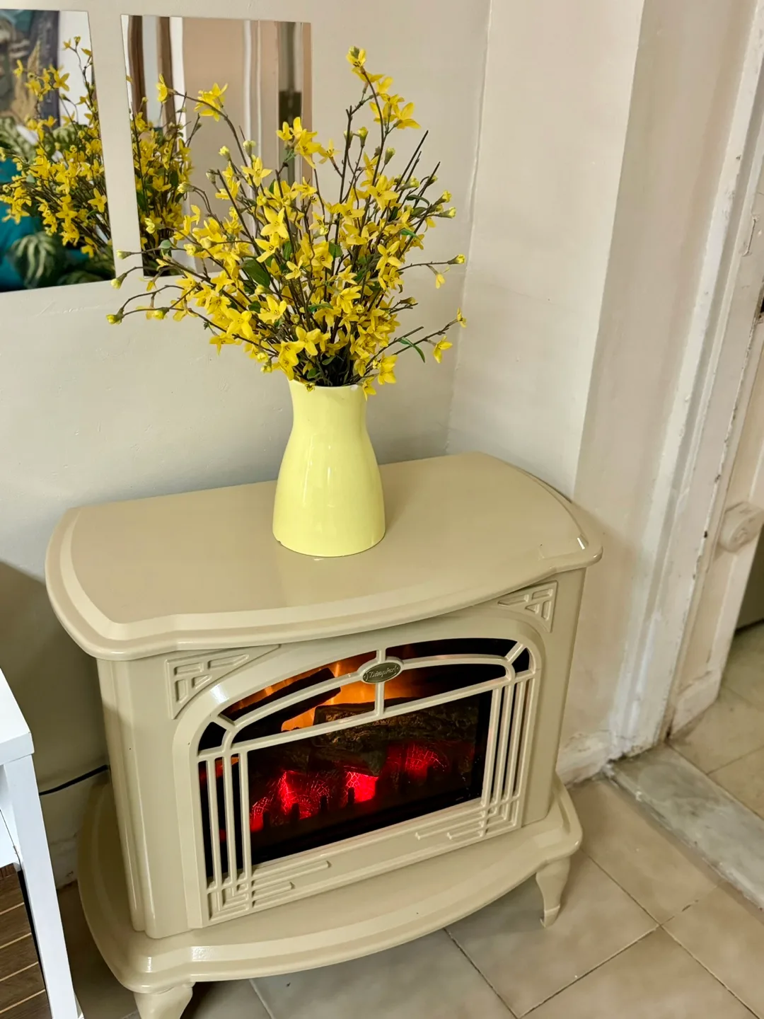 Vintage-Style Electric Fireplace thumbnail