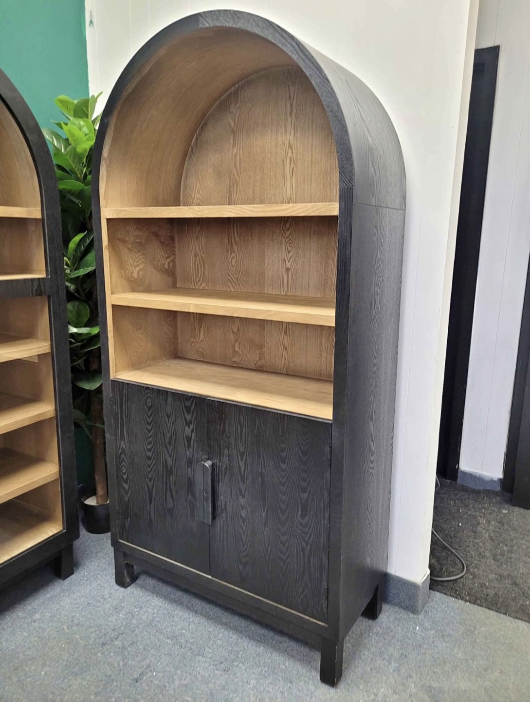 Unique Arch-Top Bookcase with Storage - photo 2