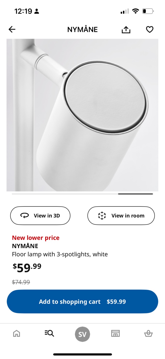 IKEA NYMÅNE Floor Lamp - White - photo 3