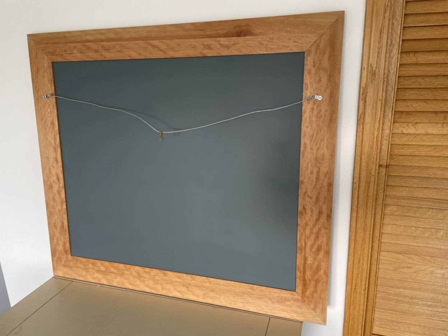 Large Cherry Wood Framed Mirror - photo 3