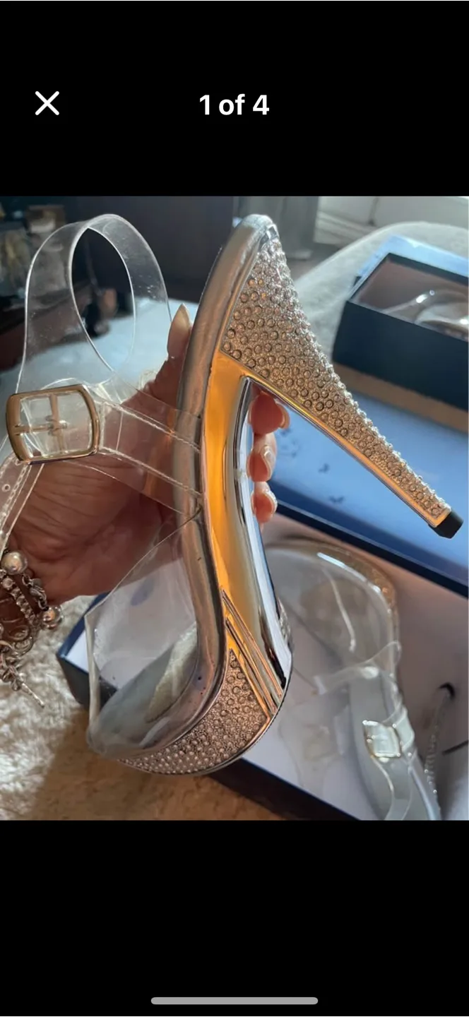 Rhinestone Competition Heels – Size 9 – Lucky 1st Place Winners! thumbnail