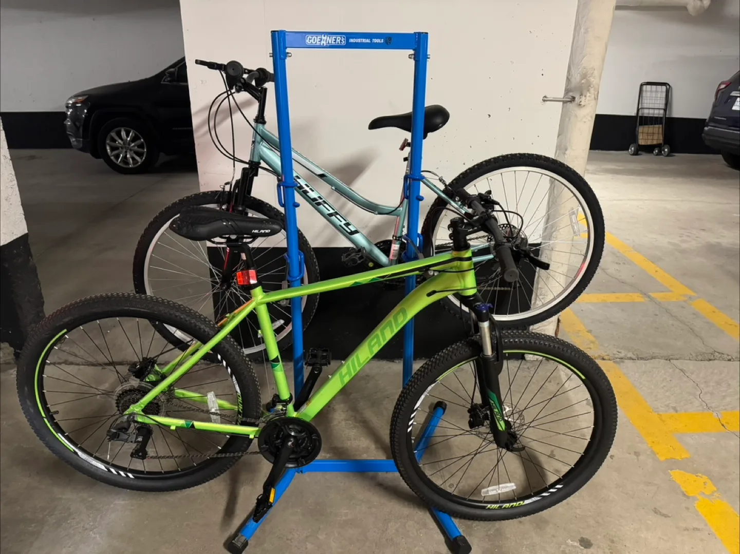 4-Bike Freestanding Bicycle Rack - Blue image indicator(2)