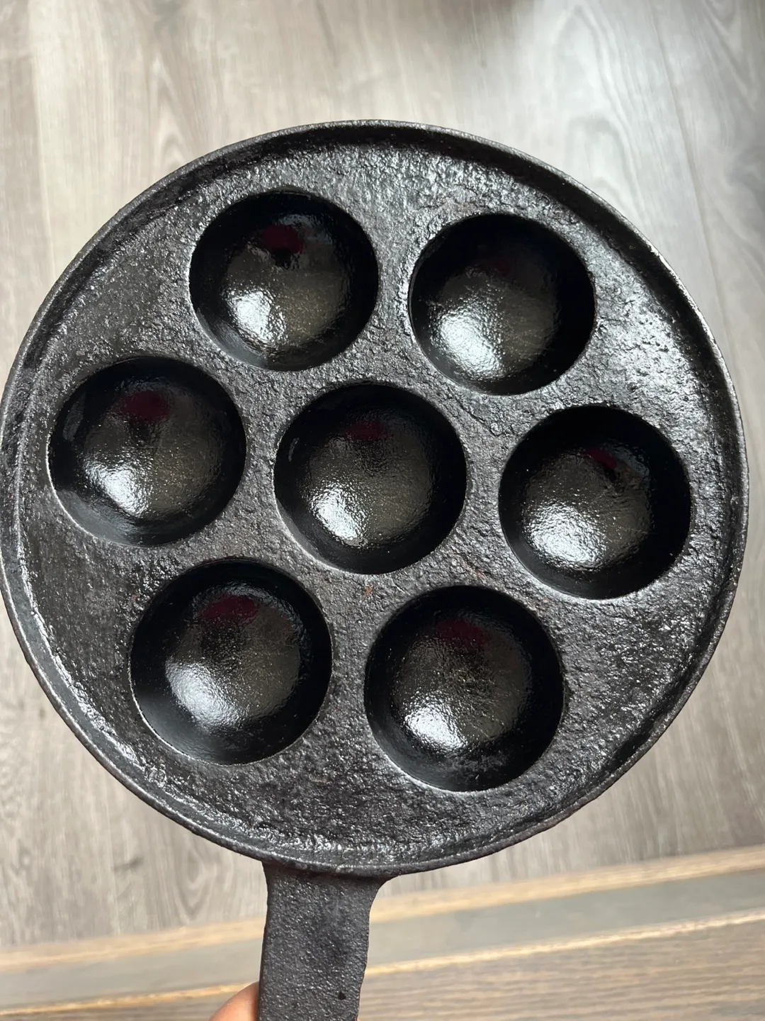 Vintage Cast Iron Æbleskiver Pan thumbnail