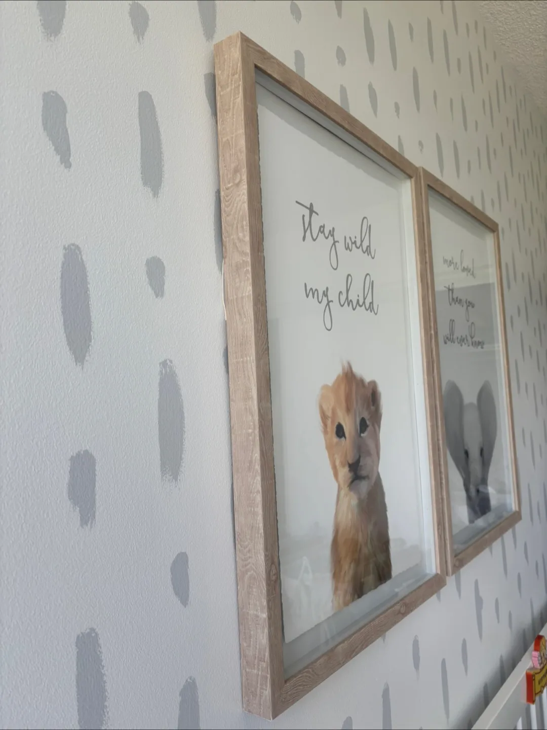 Set of 2 Nursery Prints - Lion Cub and Elephant image indicator(2)