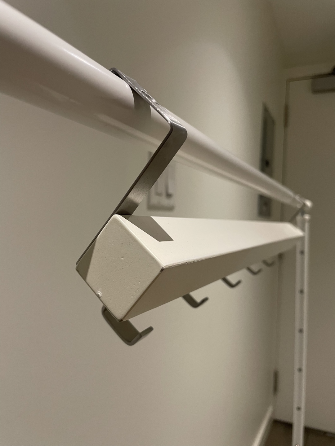 IKEA TJUSIG Wall/Door Rack with Knobs, White - photo 2