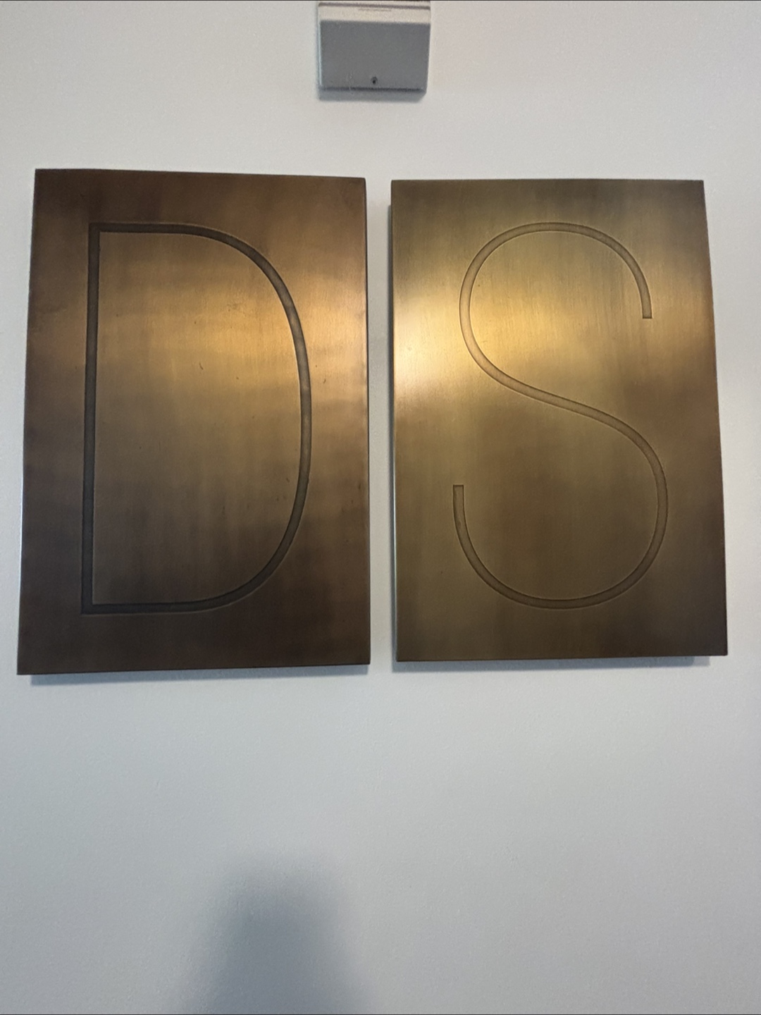 Crate & Barrel Metal Wall Letters - D & S
