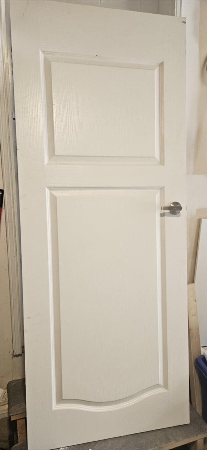 White Interior Door with Two Panels