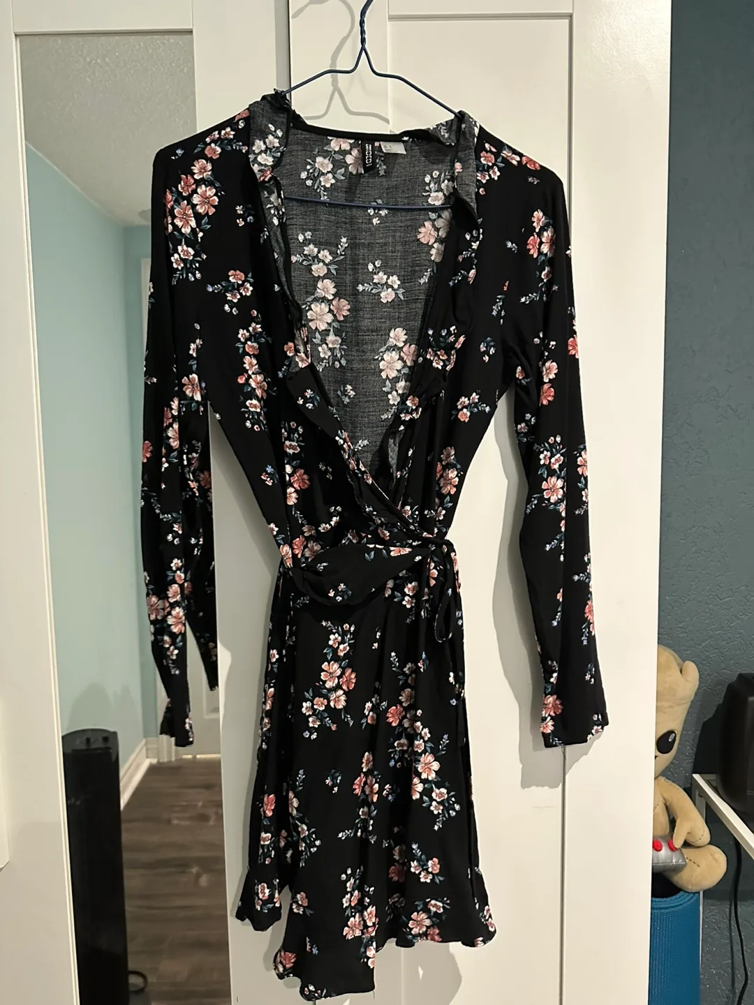 Floral Wrap Mini Dress thumbnail