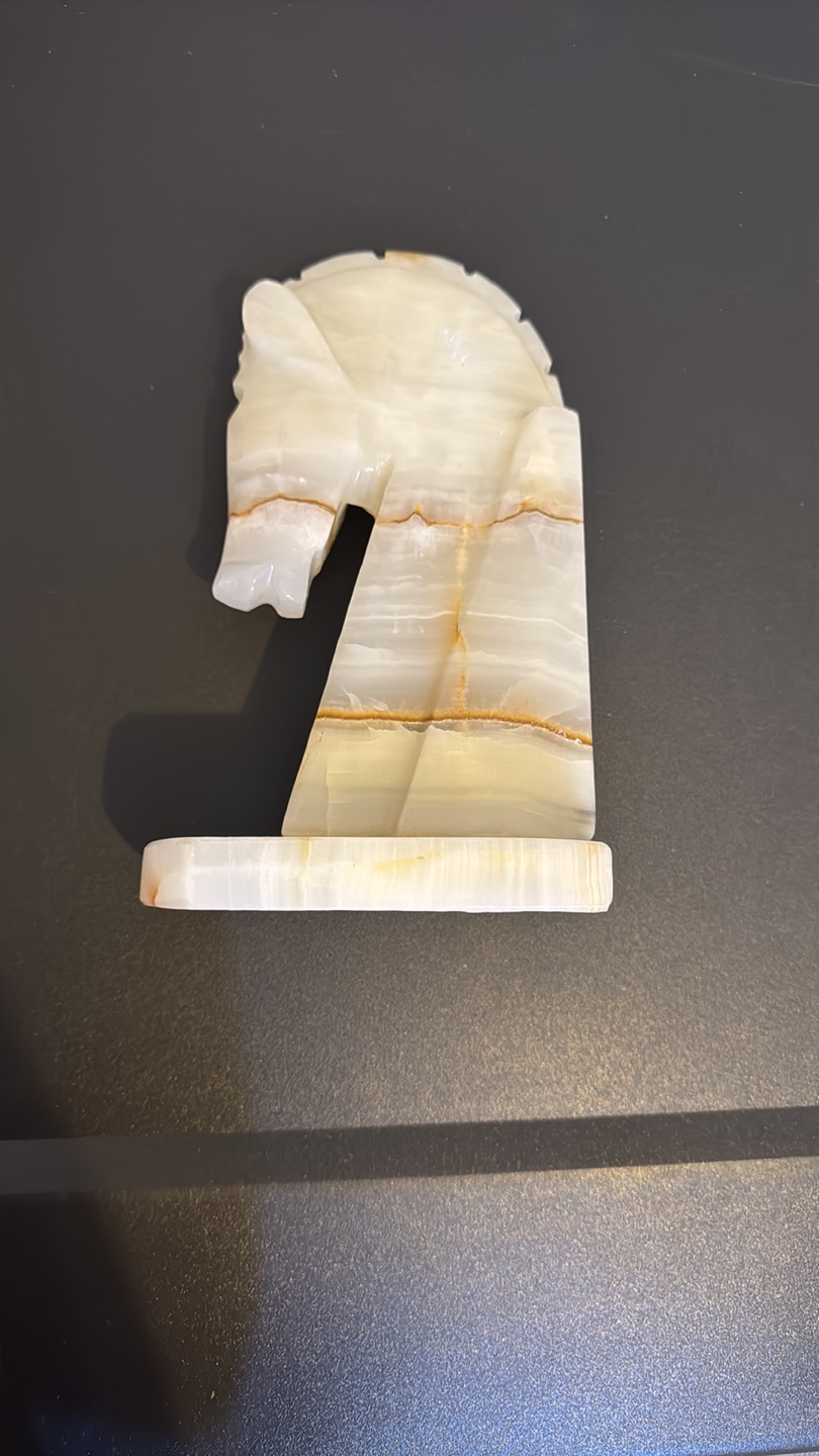 Vintage Onyx Horse Bookend