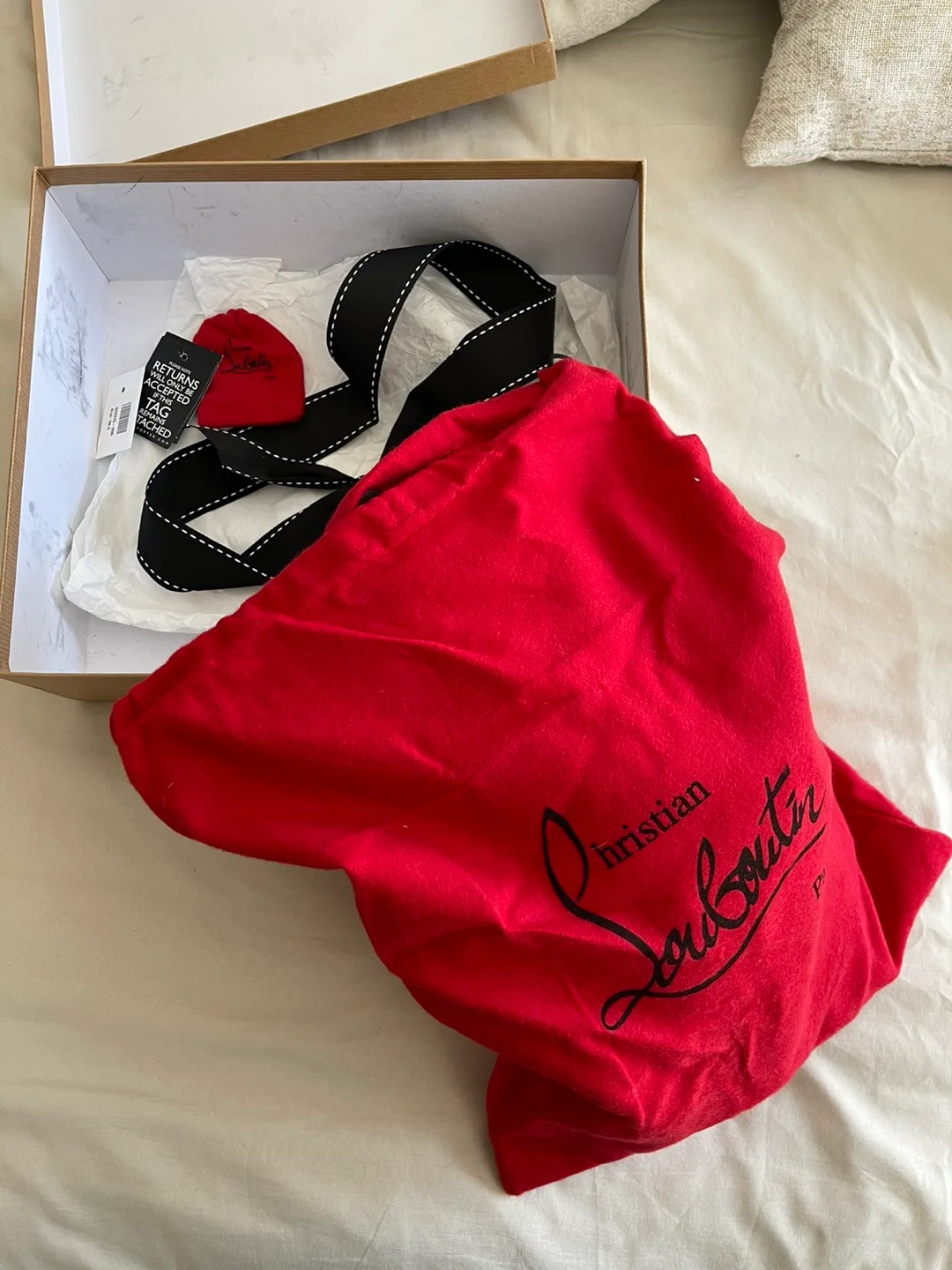 Christian Louboutin Black Leather Slingback Platform Heels image indicator(9)