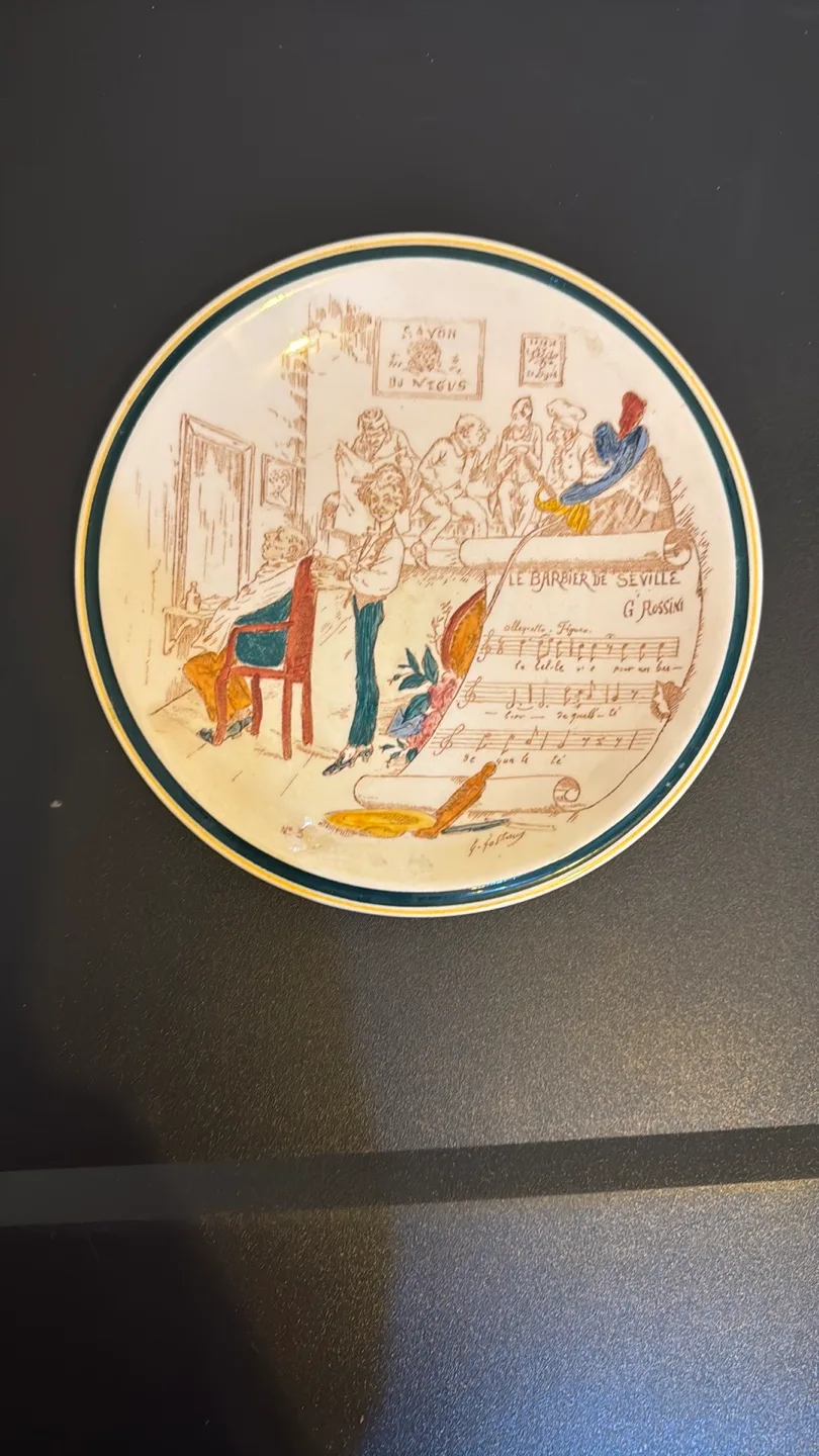 Vintage Vernon Kilns Barbershop Plate thumbnail