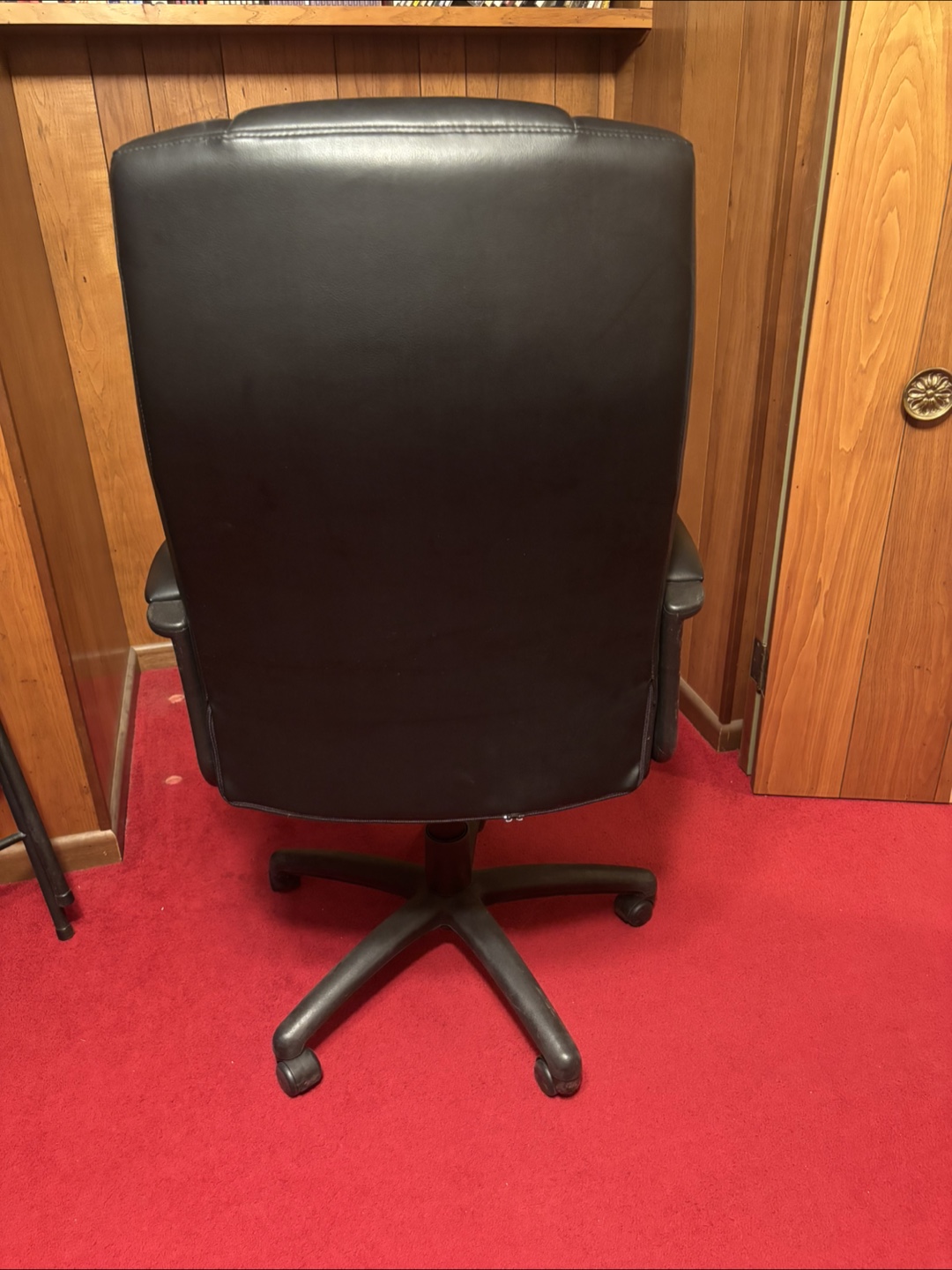 Black Leather Office Chair - photo 2
