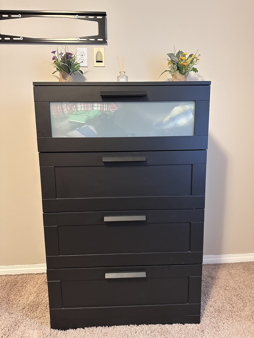 IKEA BRIMNES 5-drawer Chest - Black