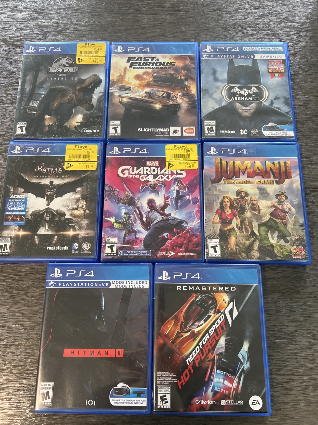 Bundle of 8 PlayStation 4 Games
