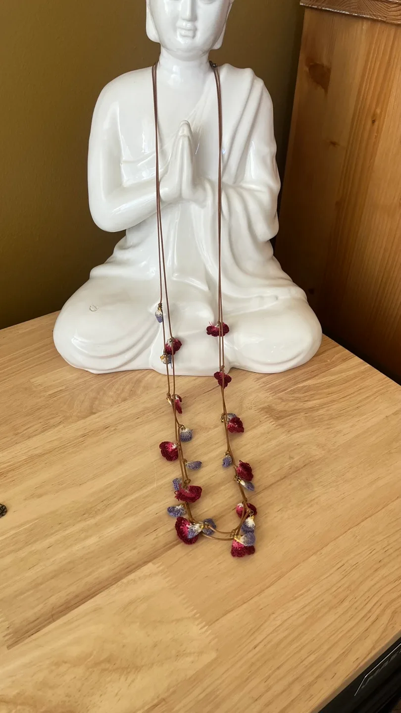 Bohemian Long Necklaces with Crochet Flowers image indicator(2)