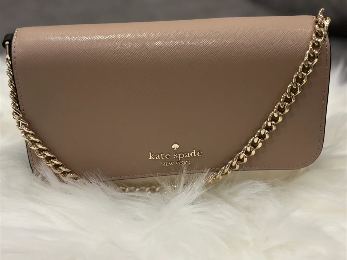 Kate Spade New York Beige Chain Crossbody Wallet thumbnail